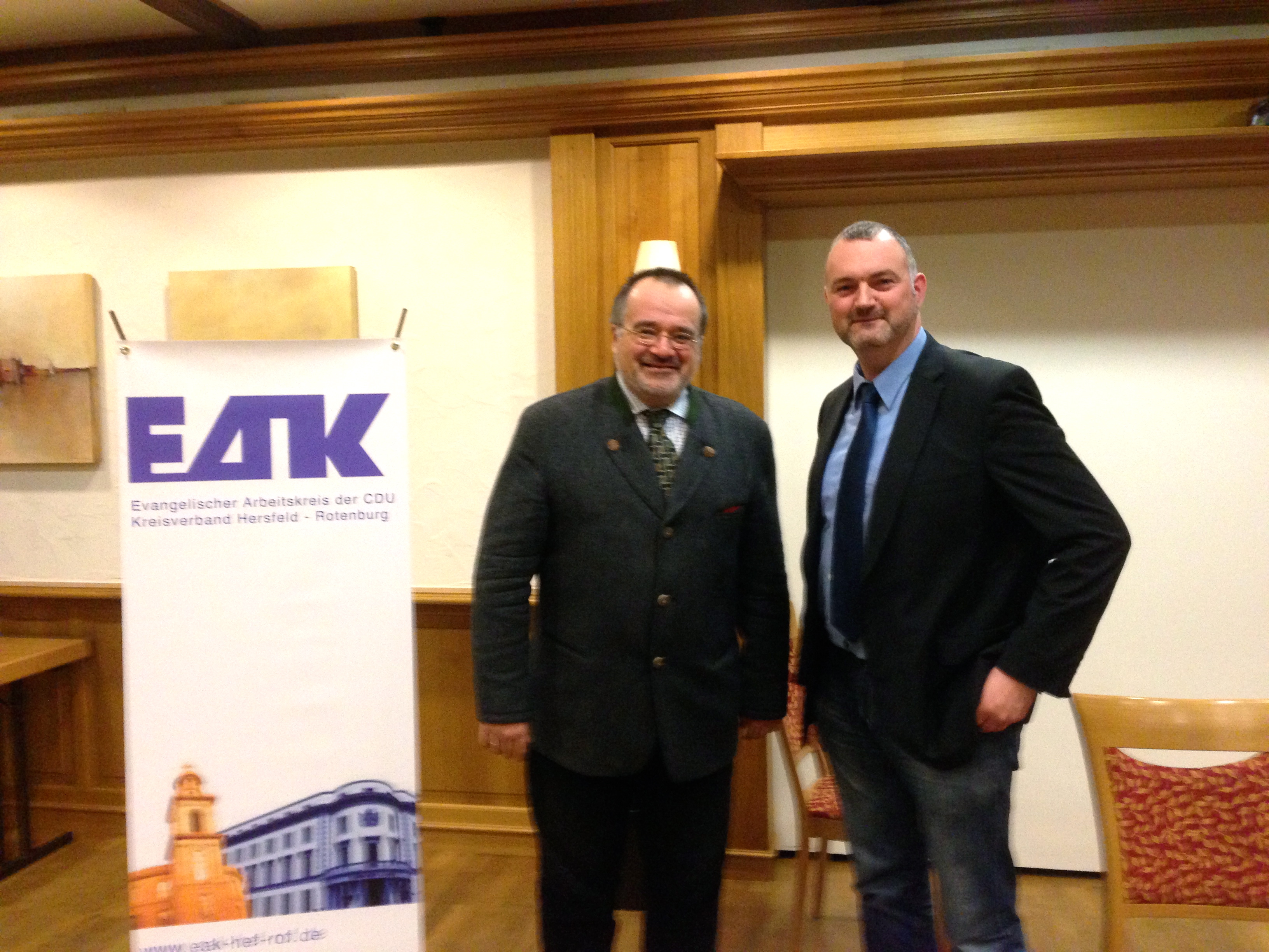 Dr. Zimmer MdB und Pastor Ralph Habener