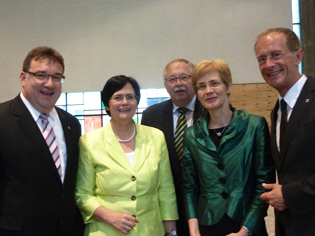 stsk Mark Weinmeister; Ministerprsidentin Lieberknecht, Landtagsprsident Kartmann, Prpstin Wienold-Hocke, Staatsminister Wintermeyer
